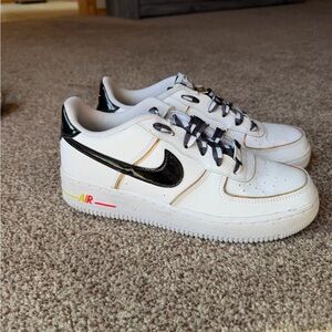 Nike Air Force’s - checkered laces and tab with subtle details